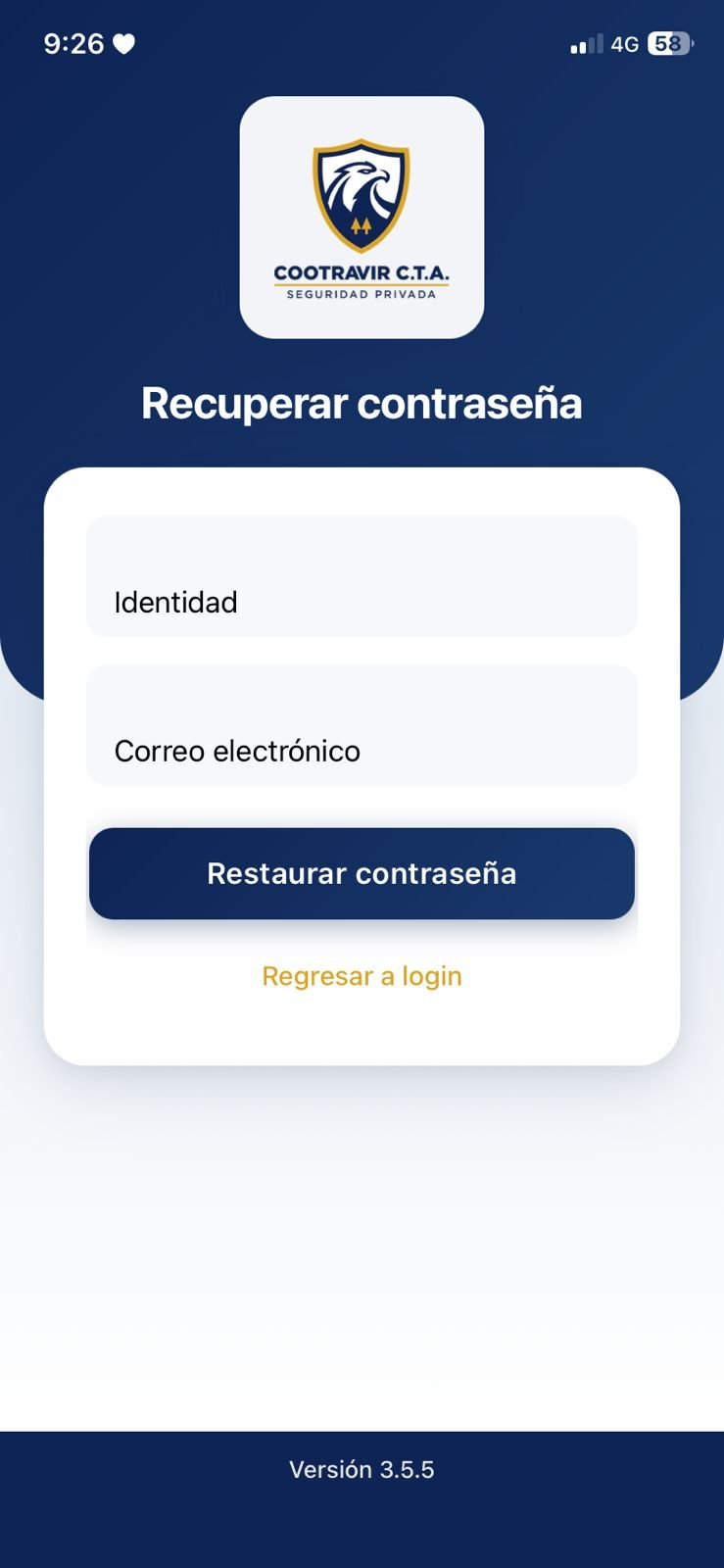 Recuperación de contraseña